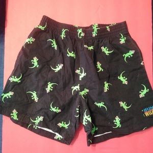VTG Hawaiian 80s Surf Shorts Sz M Geckos
